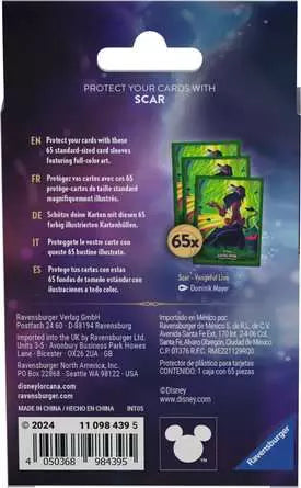 Lorcana - Azurite Sea Card Sleeve Pack Set 6 Scar c/65 - Gamesmart Lorcana - Azurite Sea Card Sleeve Pack Set 6 Scar c/65 - Gamesmart