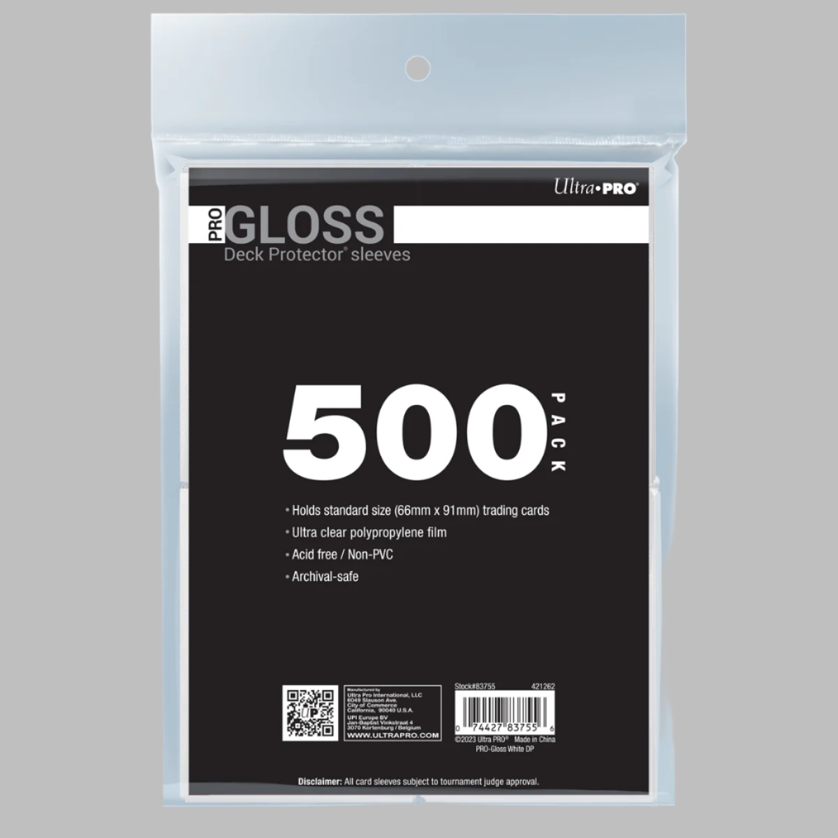 ULTRA PRO - Micas PRO-Gloss Deck Protector: White c/500 - Gamesmart
