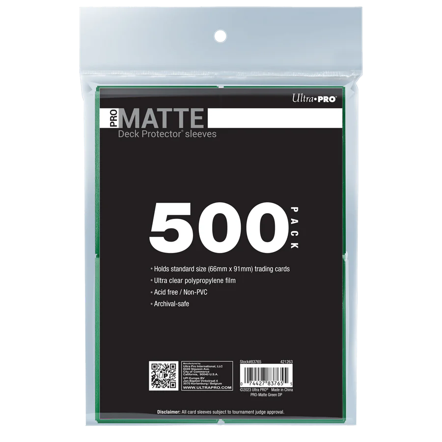Ultra Pro - Micas PRO-Matte Standard Deck Protector: Green c/500 - Gamesmart
