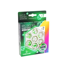 Gamegenic - Glow Series Toxic Stones RPG Dice Set c/7 - Gamesmart