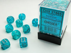CHESSEX - Dados Cirrus Aqua/Silver 12mm c/36 - Gamesmart