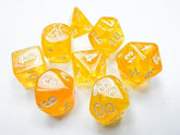 CHESSEX - Dados Poliédricos Borealis Canary/White Luminary - Gamesmart