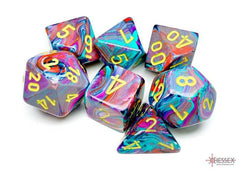 CHESSEX - Dados Poliédricos Festive Mosaic/yellow - Gamesmart