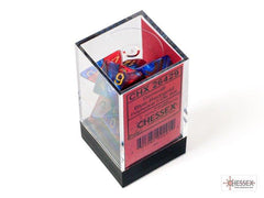 CHESSEX - Dados Poliédricos Gemini Blue-Red/Gold - Gamesmart
