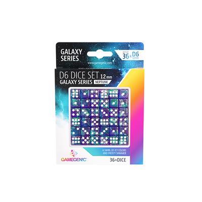 Gamegenic - Galaxy Series Neptune D6 Dice Set 12 mm (36pcs) - Gamesmart