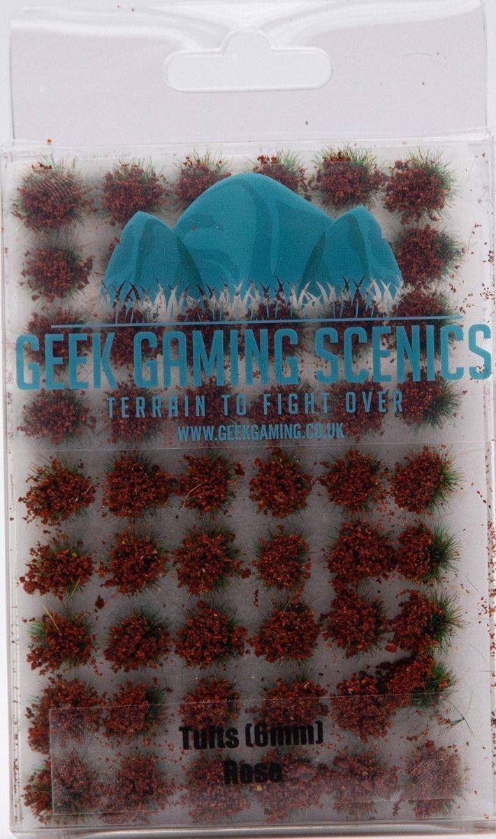 GEEK GAMING - 6mm Self Adhesive Static Grass Tufts x 100 Poppy Flowers - Gamesmart