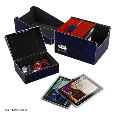 Gamegenic - Star Wars Unlimited Soft Crate: Twin Suns Card Back Blue - Gamesmart Gamegenic - Star Wars Unlimited Soft Crate: Twin Suns Card Back Blue - Gamesmart