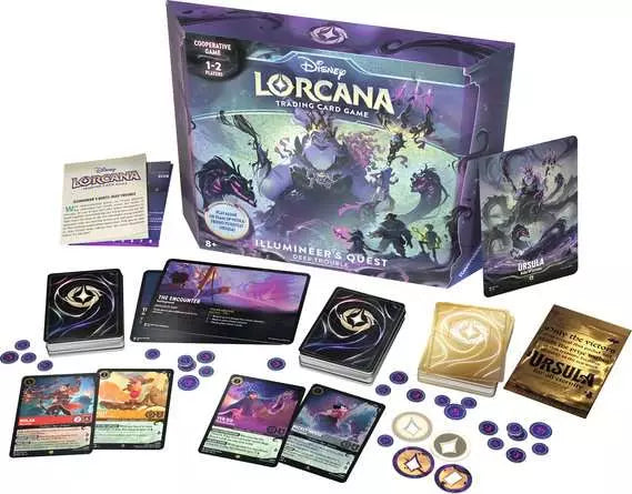 Lorcana - Ursula's Returne: Illumineer's Quest Deep Trouble Gift Set 4 - Gamesmart Lorcana - Ursula's Returne: Illumineer's Quest Deep Trouble Gift Set 4 - Gamesmart