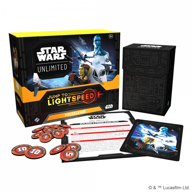 Star Wars Unlimited - Jump to Lightspeed: Prerelease (Kit Para 16 jugadores) (Inglés) - Gamesmart Star Wars Unlimited - Jump to Lightspeed: Prerelease (Kit Para 16 jugadores) (Inglés) - Gamesmart
