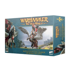 Warhammer The Old World - Kingdom of Bretonnia Battle Standard Bearer on Royal Pegasus - Gamesmart