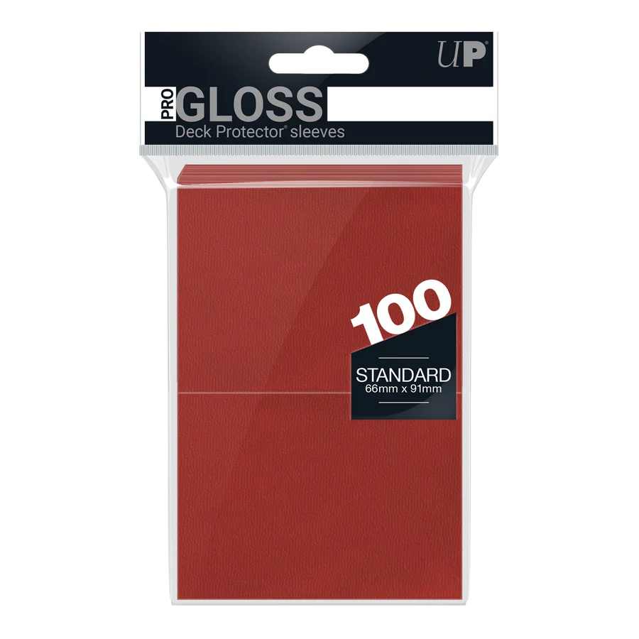 ULTRA PRO - Micas PRO-Gloss Standard Deck Protector: Red c/100 - Gamesmart
