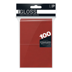 ULTRA PRO - Micas PRO-Gloss Standard Deck Protector: Red c/100 - Gamesmart