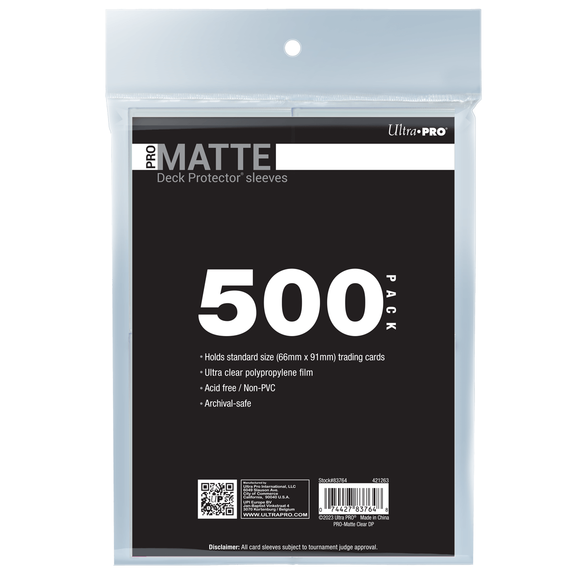Ultra Pro - Micas PRO-Matte Standard Deck Protector: Clear c/500