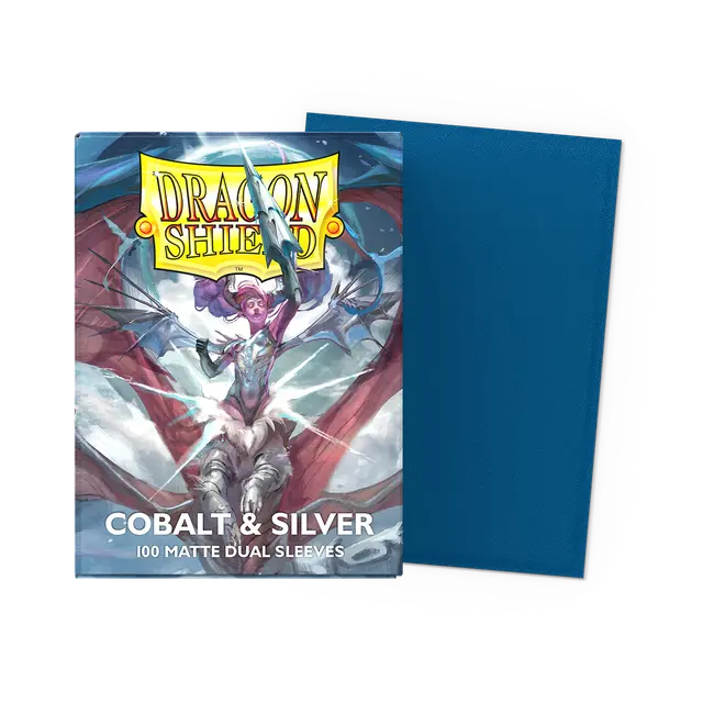 Dragon Shield - Micas Matte STND Dual: Cobalt & Silver c/100