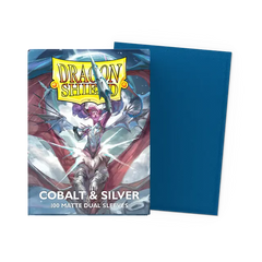 Dragon Shield - Micas Matte STND Dual: Cobalt & Silver c/100