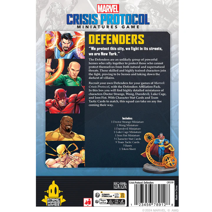 ASMODEE - Marvel Crisis Protocol: Defenders Affiliation Pack (Inglés)