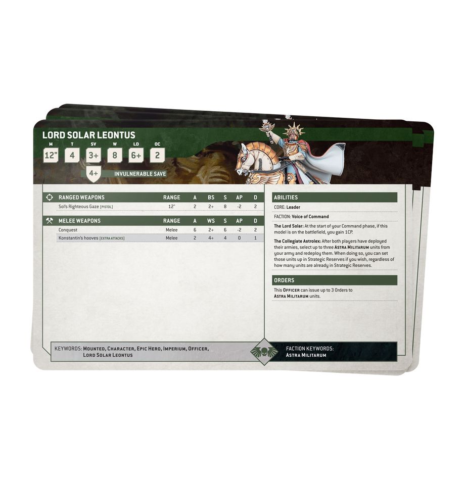 CARTAS - WH40K Datasheet Cards Astra Militarum (Inglés)