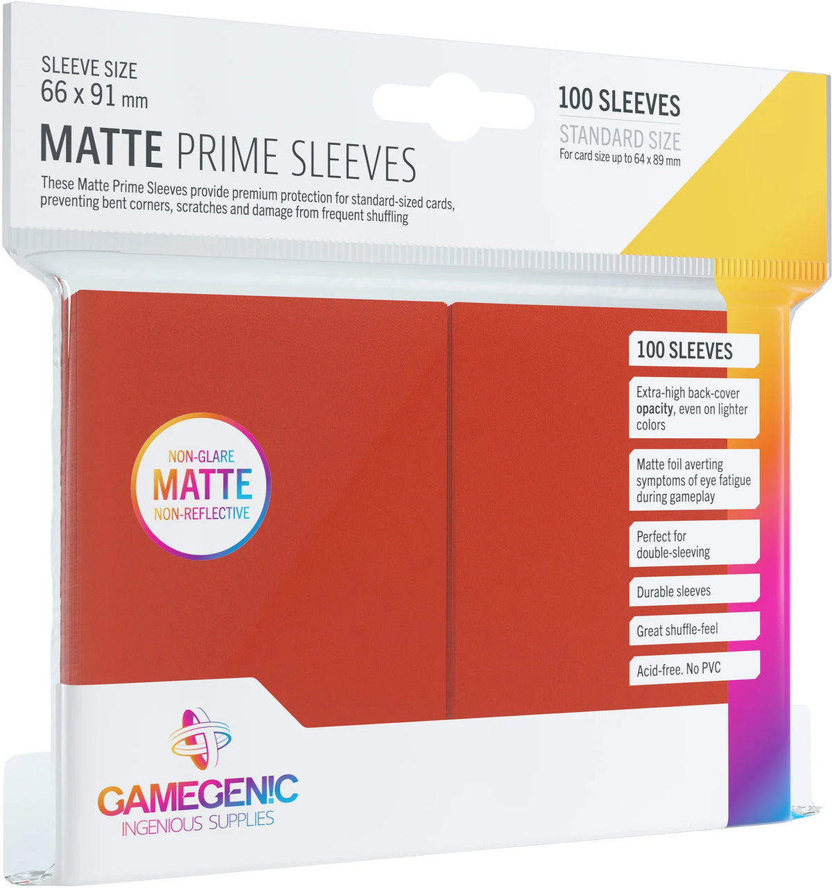 Gamegenic - Micas Matte Prime: Red c/100