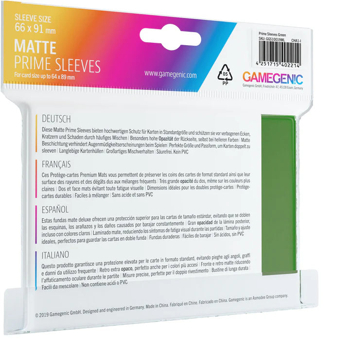 Gamegenic - Micas Matte Prime: Green c/100