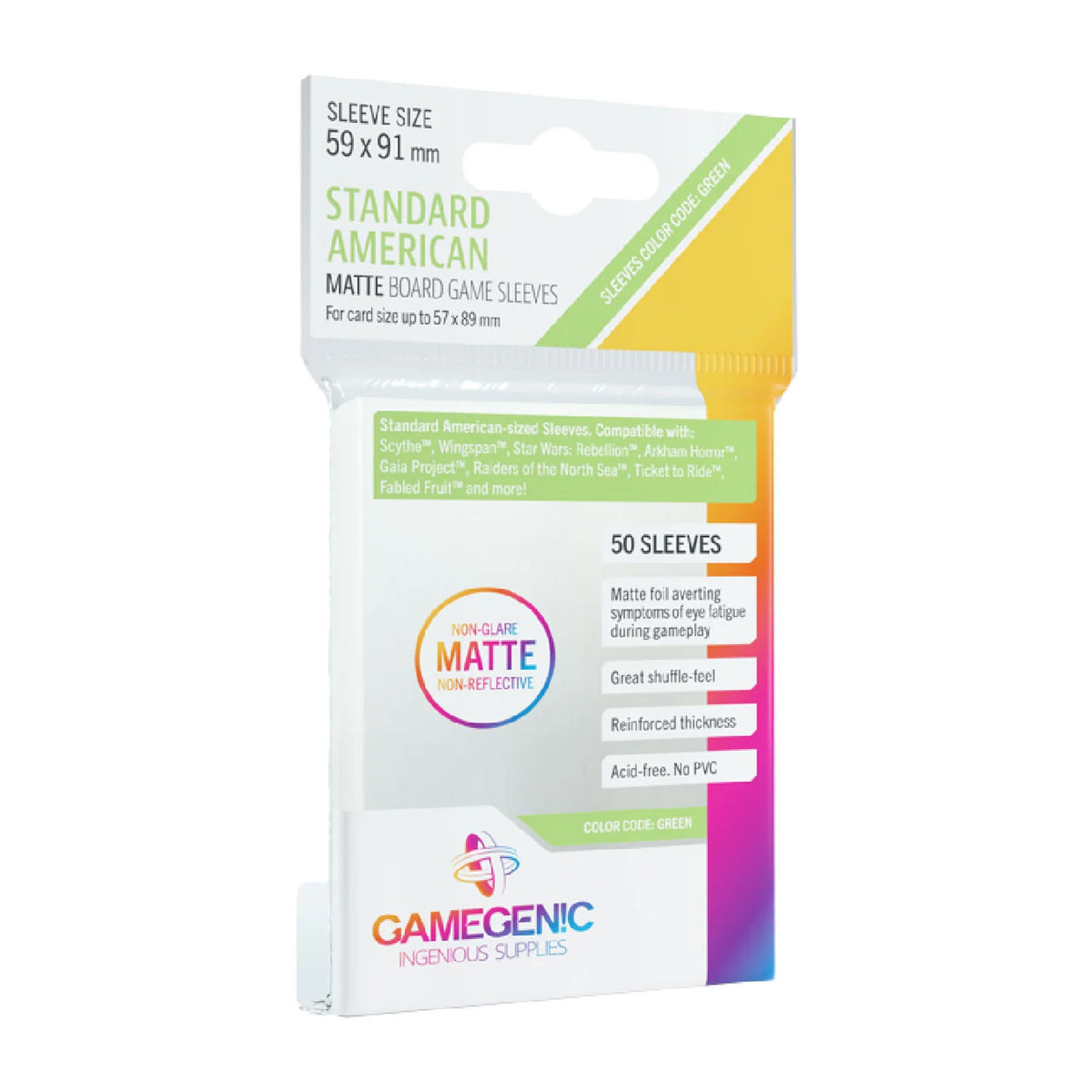 Gamegenic - Micas Matte Sleeves: Standard American c/50 Clear