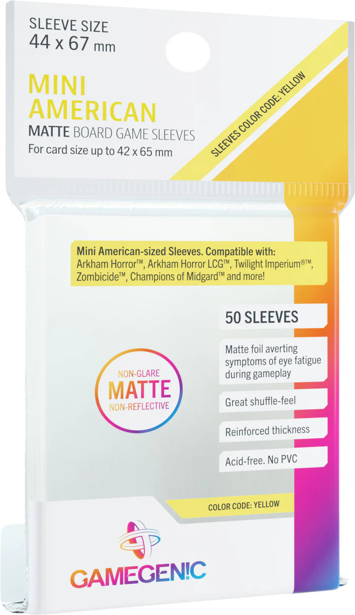 Gamegenic - Micas MATTE Sleeves: Mini American c/50 Clear