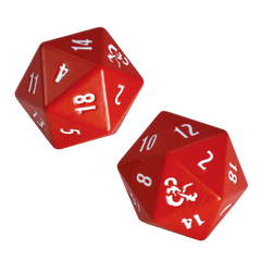 ULTRA PRO - Heavy Metal Red & White Dice Set: for Dungeons & Dragons