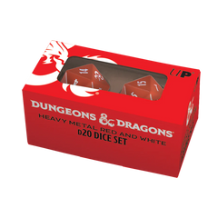 ULTRA PRO - Heavy Metal Red & White Dice Set: for Dungeons & Dragons