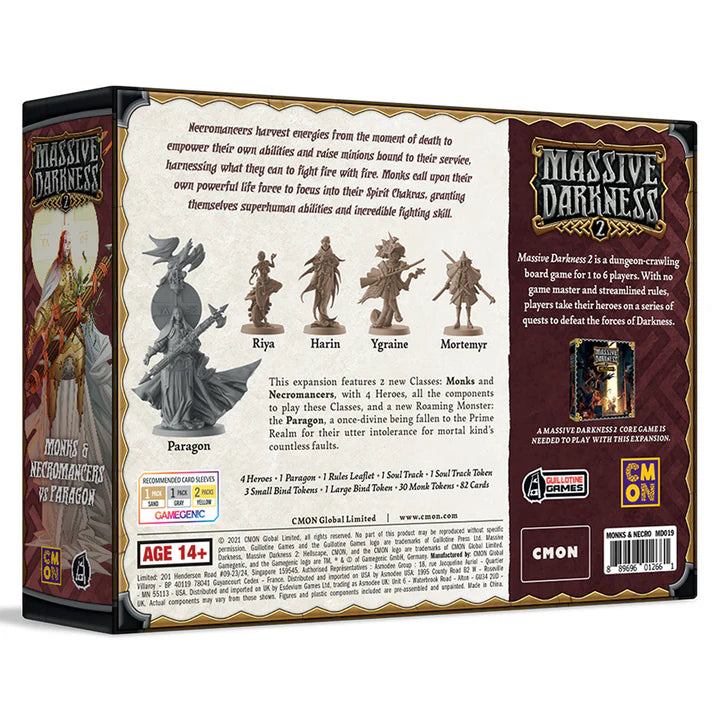 ASMODEE - Massive Darkness 2: Monks and Necromance (Inglés)