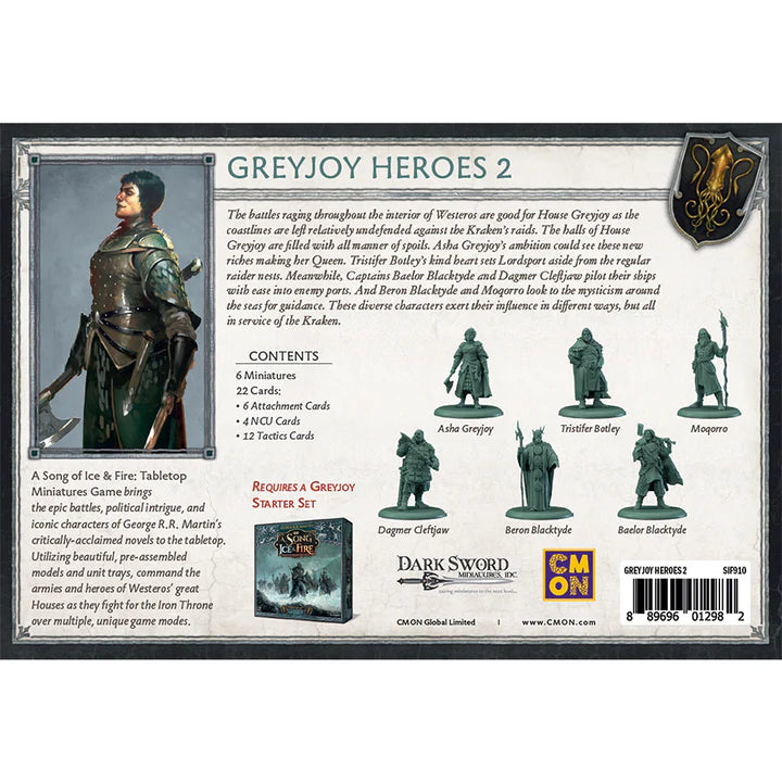 ASMODEE - A Song of Ice & Fire Greyjoy Heroes 2 (Inglés) - Gamesmart