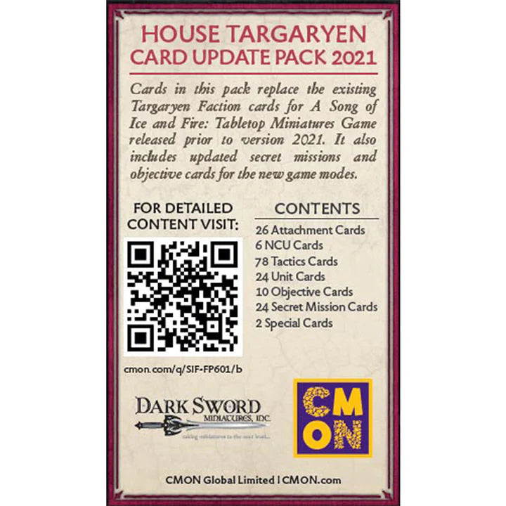 ASMODEE - A Song of Ice & Fire: Targaryen Faction Pack (Inglés) - Gamesmart