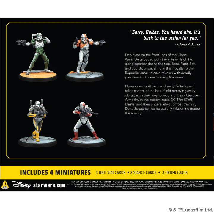 ASMODEE - Star Wars Shatterpoint: Delta Squad Form Up Squad Pack (Inglés)