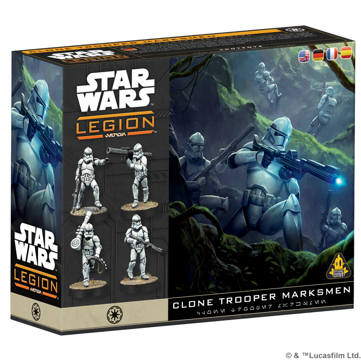 ASMODEE - Star Wars Legion: Clone Trooper Marksmen (Inglés)