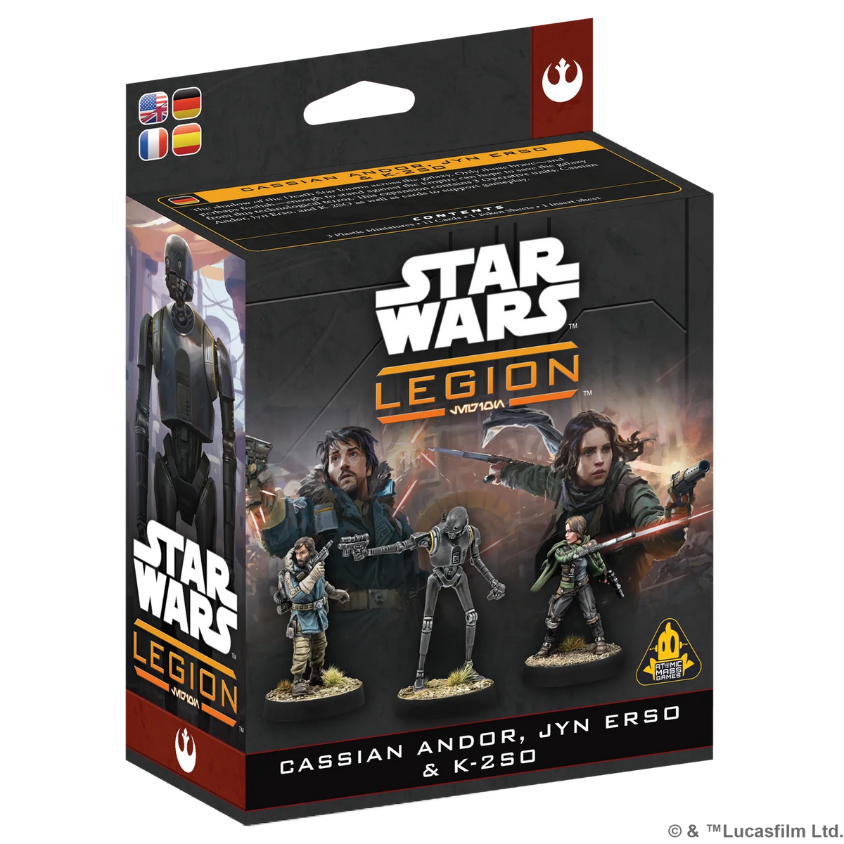 ASMODEE - Star Wars Legion: Cassian Andor, Jyn Erso & K-2SO (Inglés)