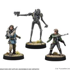 ASMODEE - Star Wars Legion: Cassian Andor, Jyn Erso & K-2SO (Inglés)