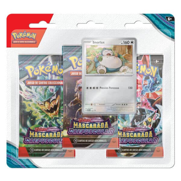 Pokémon - Scarlet & Violet: Twilight Masquerade 3 Pack Blister Snorlax (Español)
