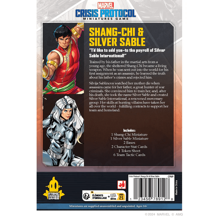 Marvel: Crisis Protocol - Shang Chi & Silver Sable – Asmodee North America Marvel: Crisis Protocol - Shang Chi & Silver Sable – Asmodee North America