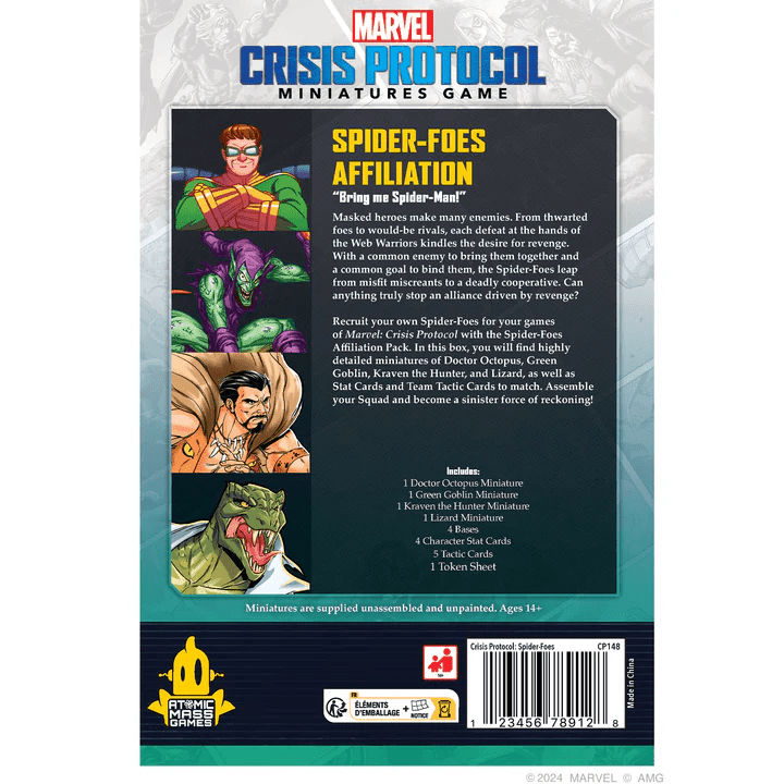 ASMODEE - Marvel Crisis Protocol Spider - Foes Affiliation Pack - Gamesmart - Asmodee
