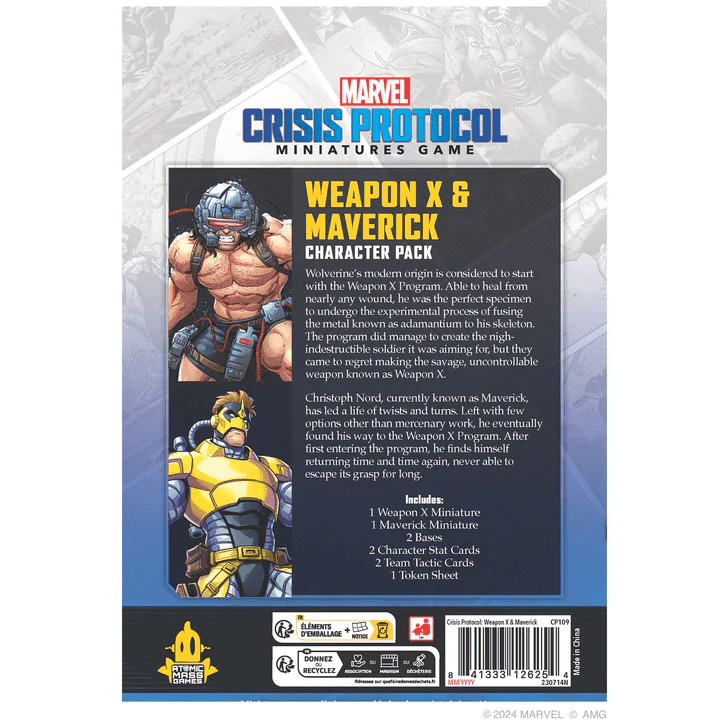ASMODEE - Marvel Crisis Protocol Weapon X & Maverick (Inglés) - Gamesmart - Asmodee