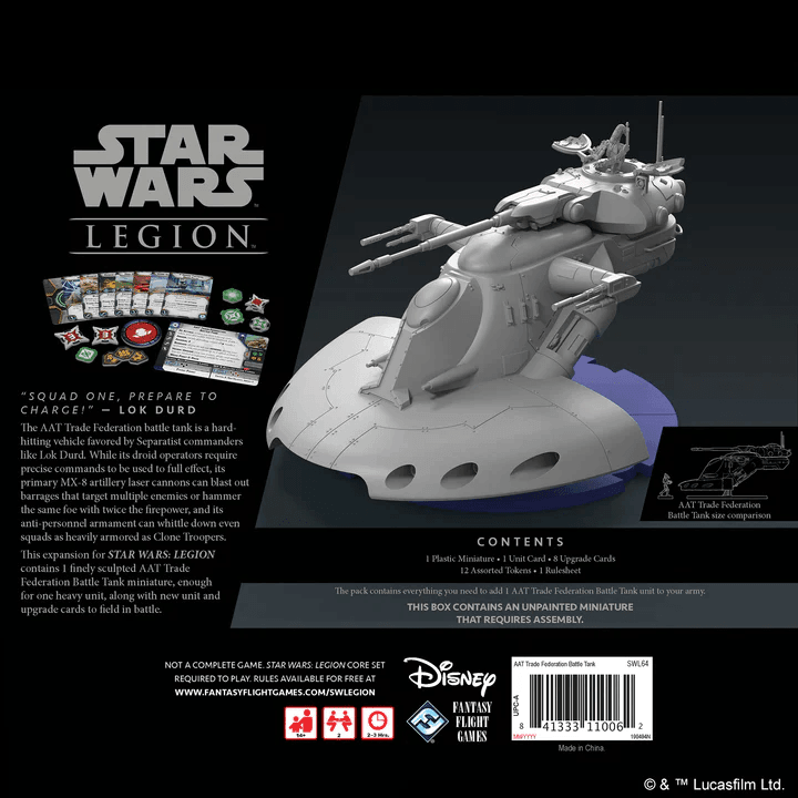 ASMODEE - Star Wars Legion: AAT Trade Federation Battle Tank Unit Expansion - Gamesmart - Asmodee