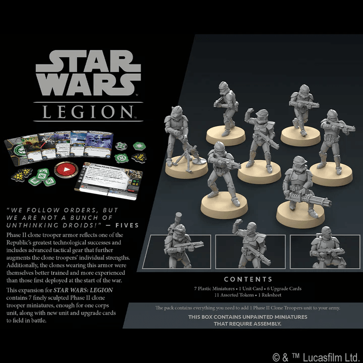 ASMODEE - Star Wars Legion: Phase II Clone Troopers Unit - Gamesmart - Asmodee