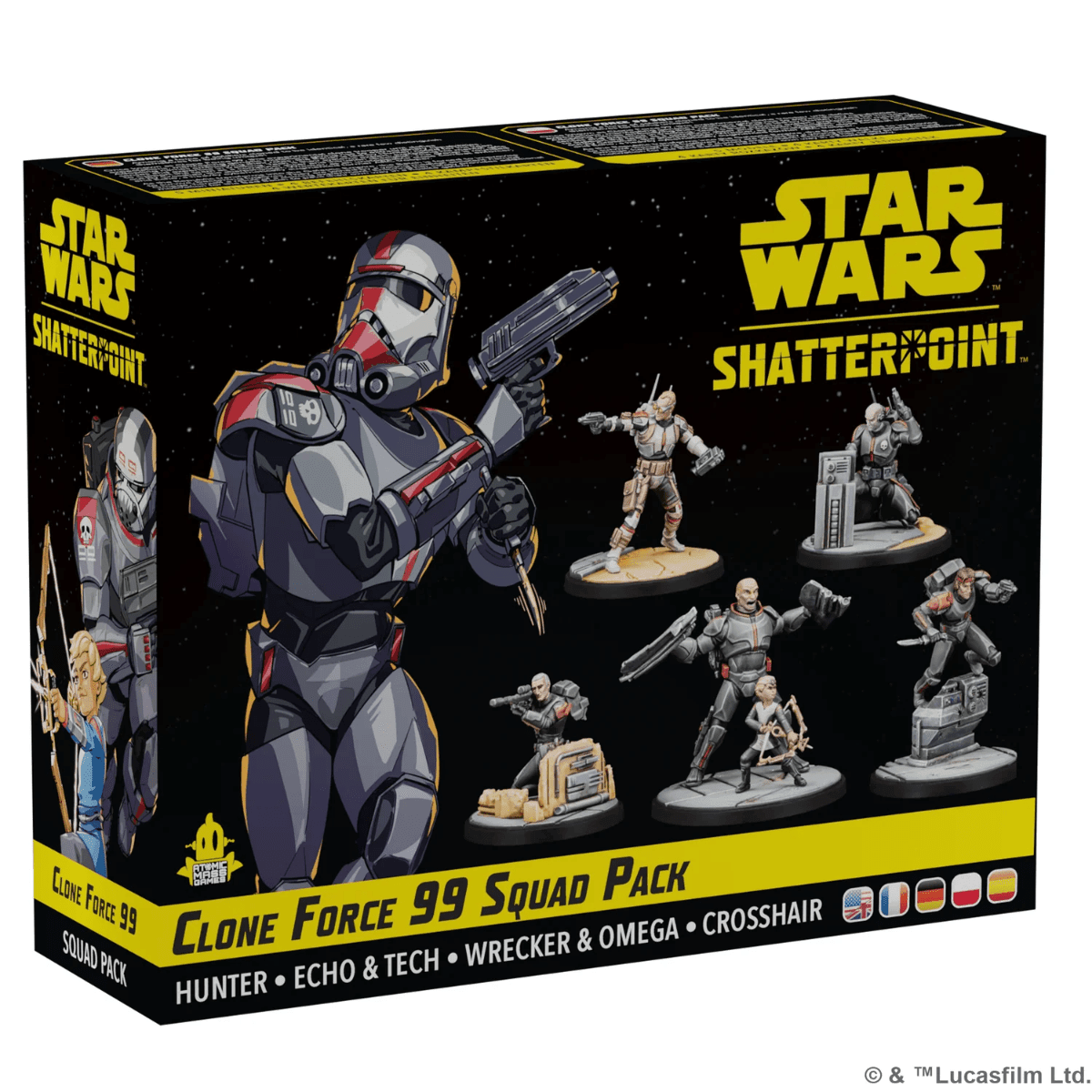 ASMODEE - Star Wars Shatterpoint Clone Force 99 Squad Pack - Gamesmart - Asmodee