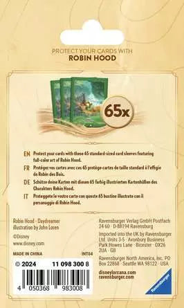 Lorcana - Into the Inklands Card Sleeves B Set 3 (Robin Hood) c/65
