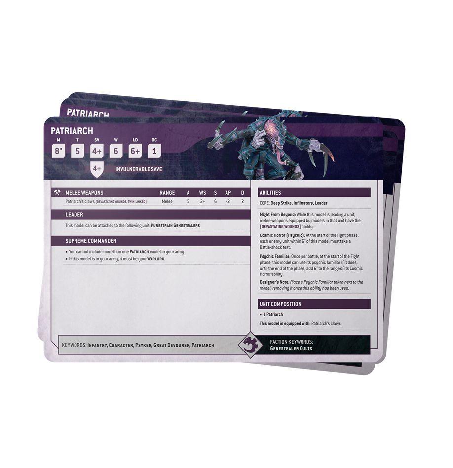 CARTAS - WH40K Datasheet Cards Genestealer Cults (Inglés) - Gamesmart - Games Workshop
