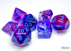 CHESSEX - Dados Nebula Nocturnal/blue Luminary (Effect Glows in the Dark) - Gamesmart - Chessex