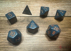 CHESSEX - Dados Poliédricos Dusty Blue/Copper - Gamesmart - Chessex