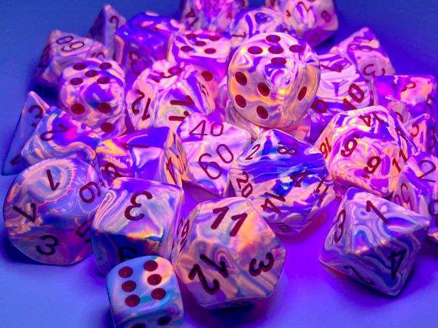 CHESSEX - Dados Poliédricos Festive Pop Art/Red - Gamesmart - Chessex