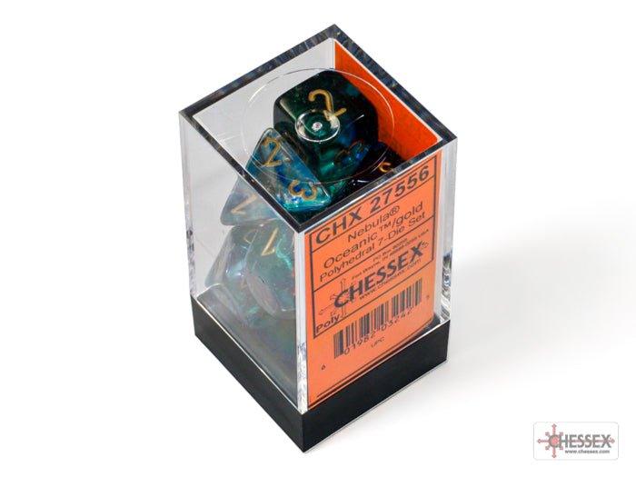 CHESSEX - Dados Poliédricos Nebula Oceanic/gold Luminary - Gamesmart - Chessex