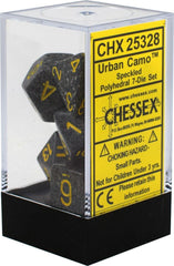 CHESSEX - Dados Poliédricos Speckled Urban Camo - Gamesmart - Chessex