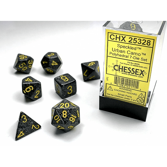 CHESSEX - Dados Poliédricos Speckled Urban Camo - Gamesmart - Chessex