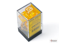 CHESSEX - Dados Poliédricos Translucent Yellow/white - Gamesmart - Chessex